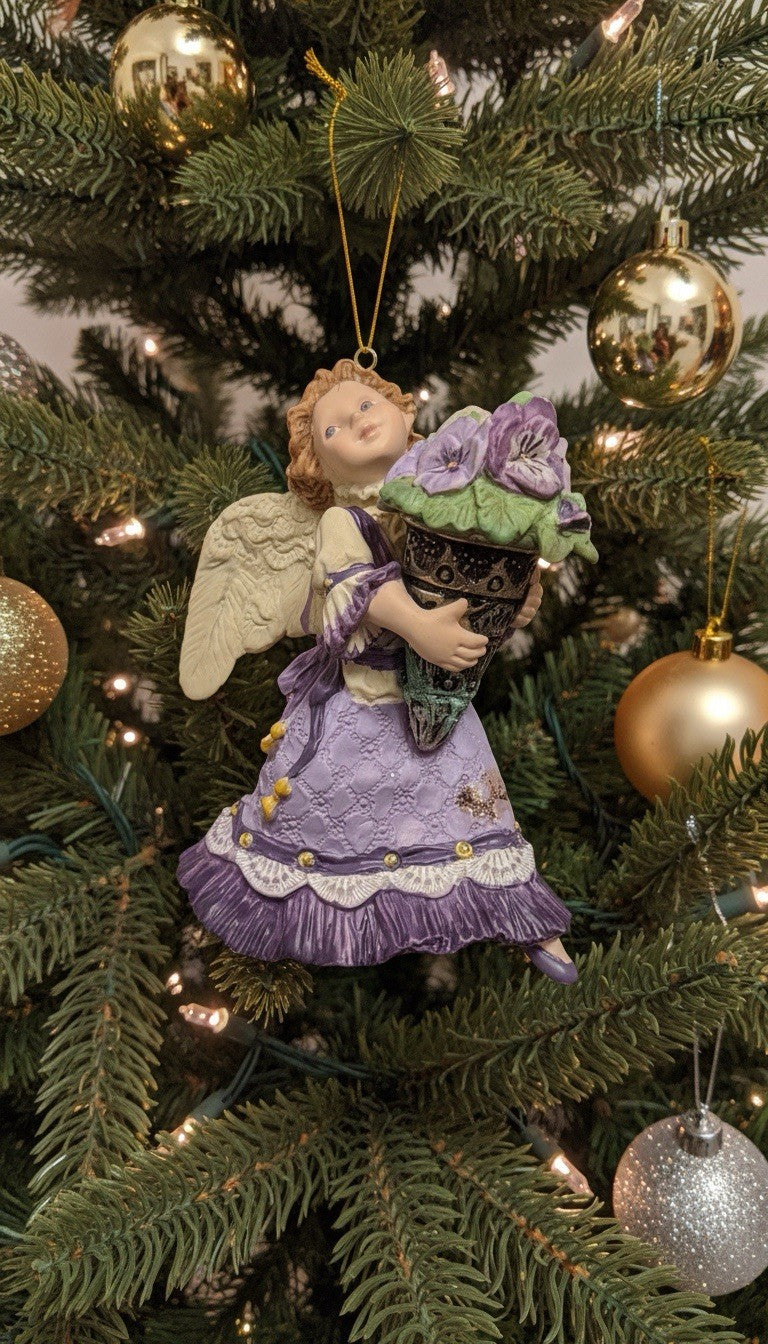 Hallmark Keepsake Pansy Angel Ornament 1996 1st Language of Flowers