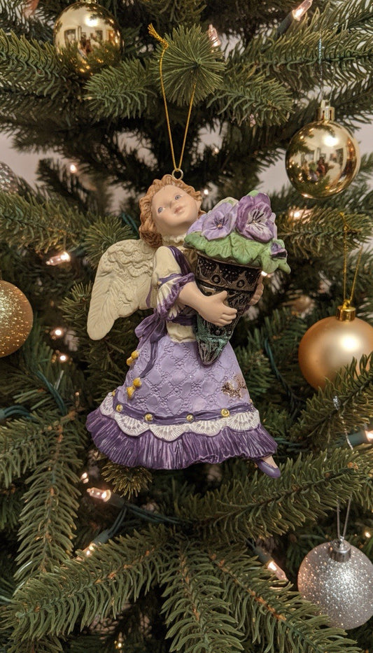 Hallmark Keepsake Pansy Angel Ornament 1996 1st Language of Flowers