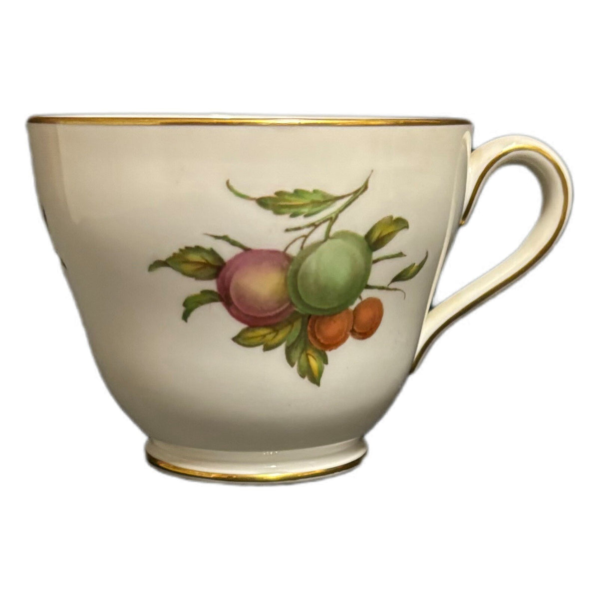 Set Of 6 Spode Blenheim Bone China Cups England 1815 Y7695 Fruit & Gold Trim