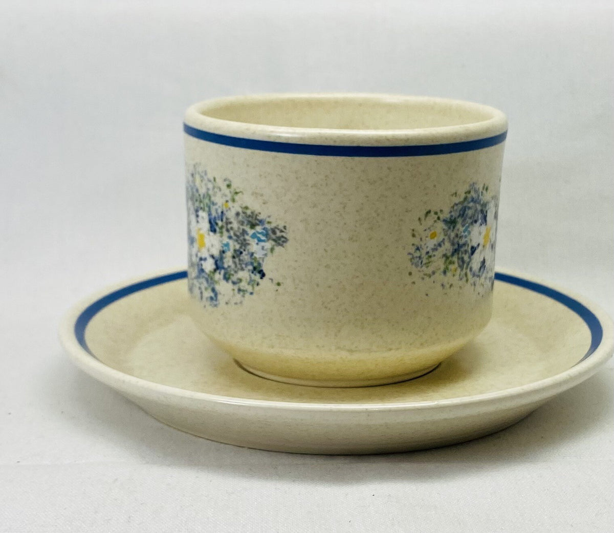 Lenox Temper-ware "DEWDROPS" Coffee Cup Saucer Freezer to Oven To Table 3 1/4"D