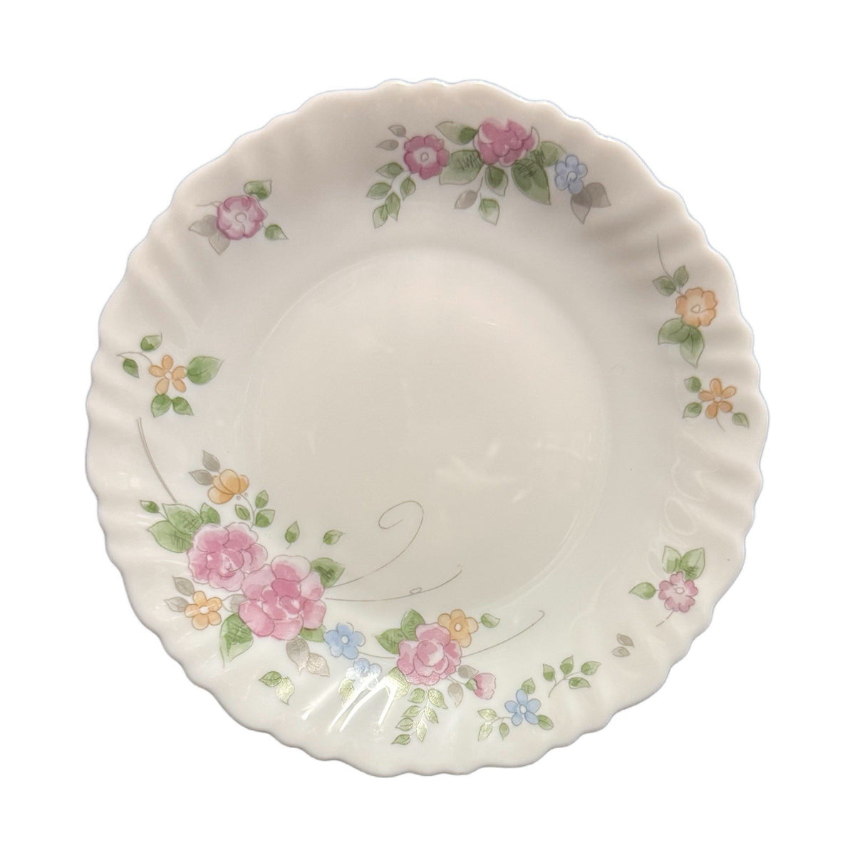 Arcopal France Rosalie 7” Salad Dessert Plates Set of 4 Pink Floral Vintage