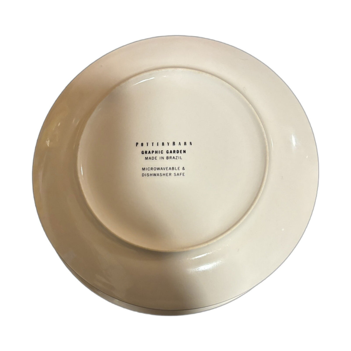Pottery Barn 6-Salad Plates GRAPHIC GARDEN Brazil Ceramic Dessert Appetizer Dish
