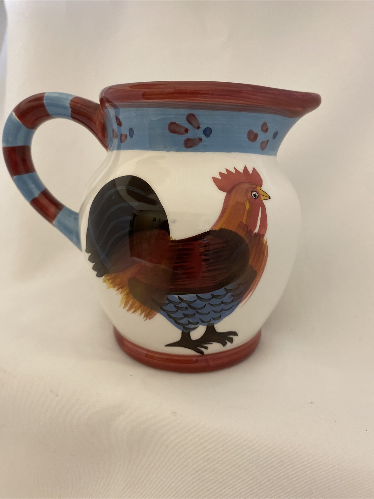Milson & Louis Hand Painted Rooster Creamer Milk Pitcher