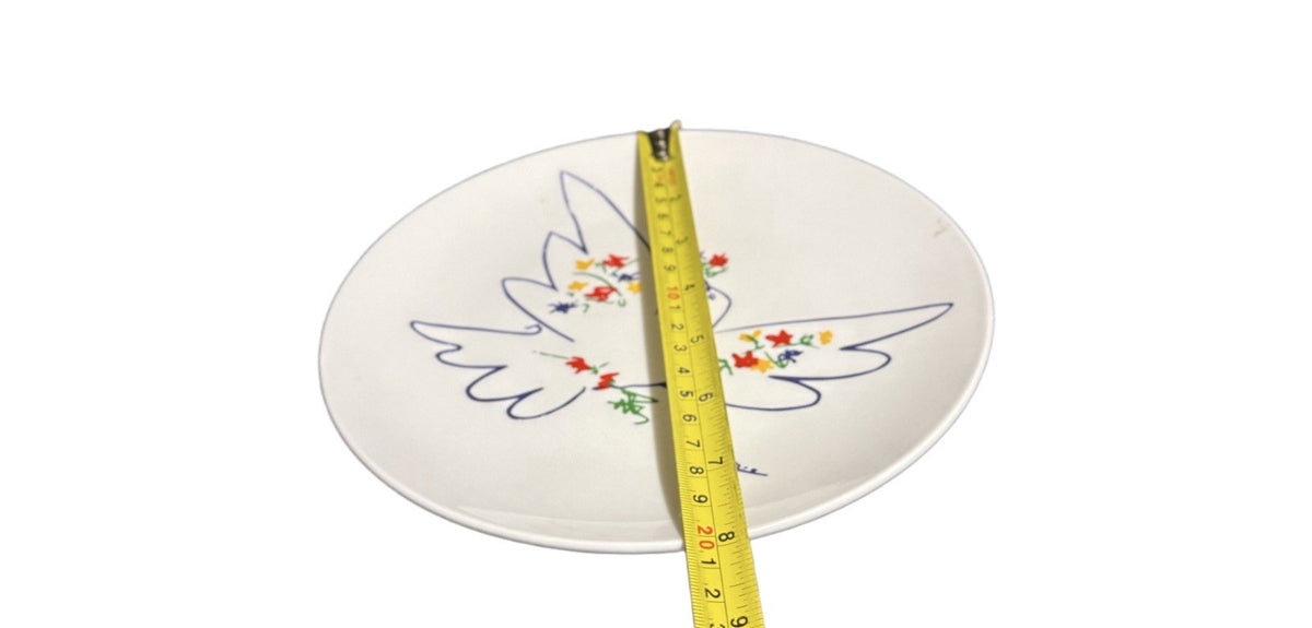 Picasso Dove of Peace Plate XL Art Spain 8” Porcelain Wall Art Decor Gift