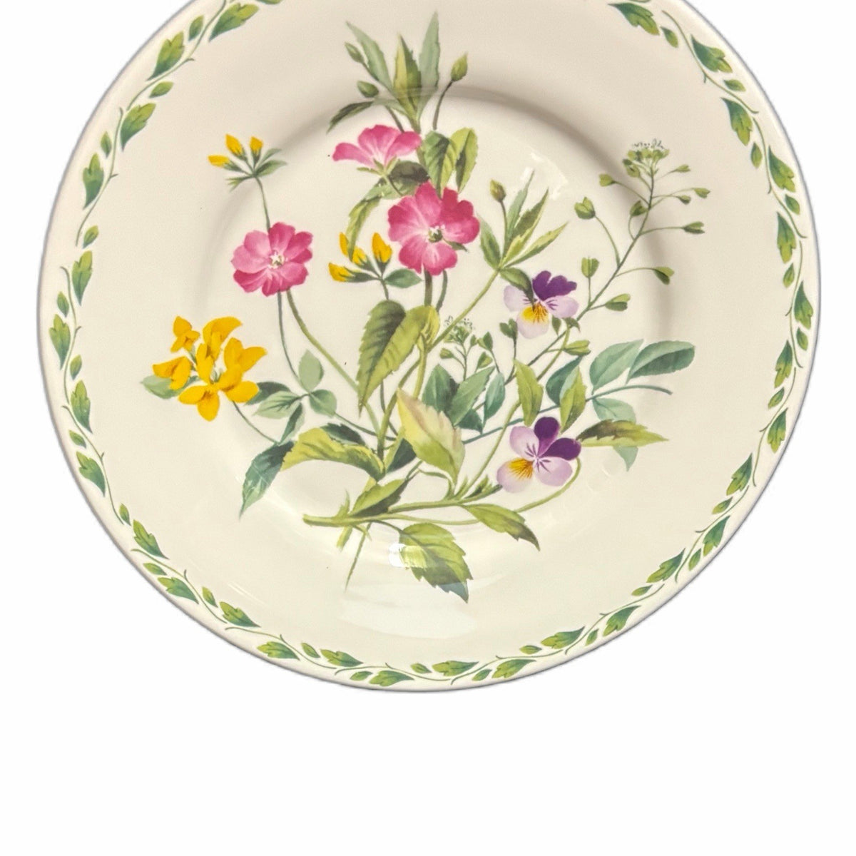Set of 2 Queen’s Churchill The Garden Salad Plates RHS England Floral Design