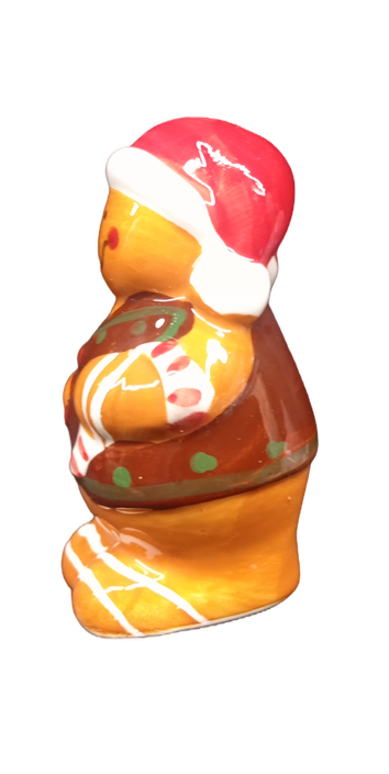 Vintage Christmas Holiday Salt-Pepper Shakers Gingerbread Man Gingerbread House