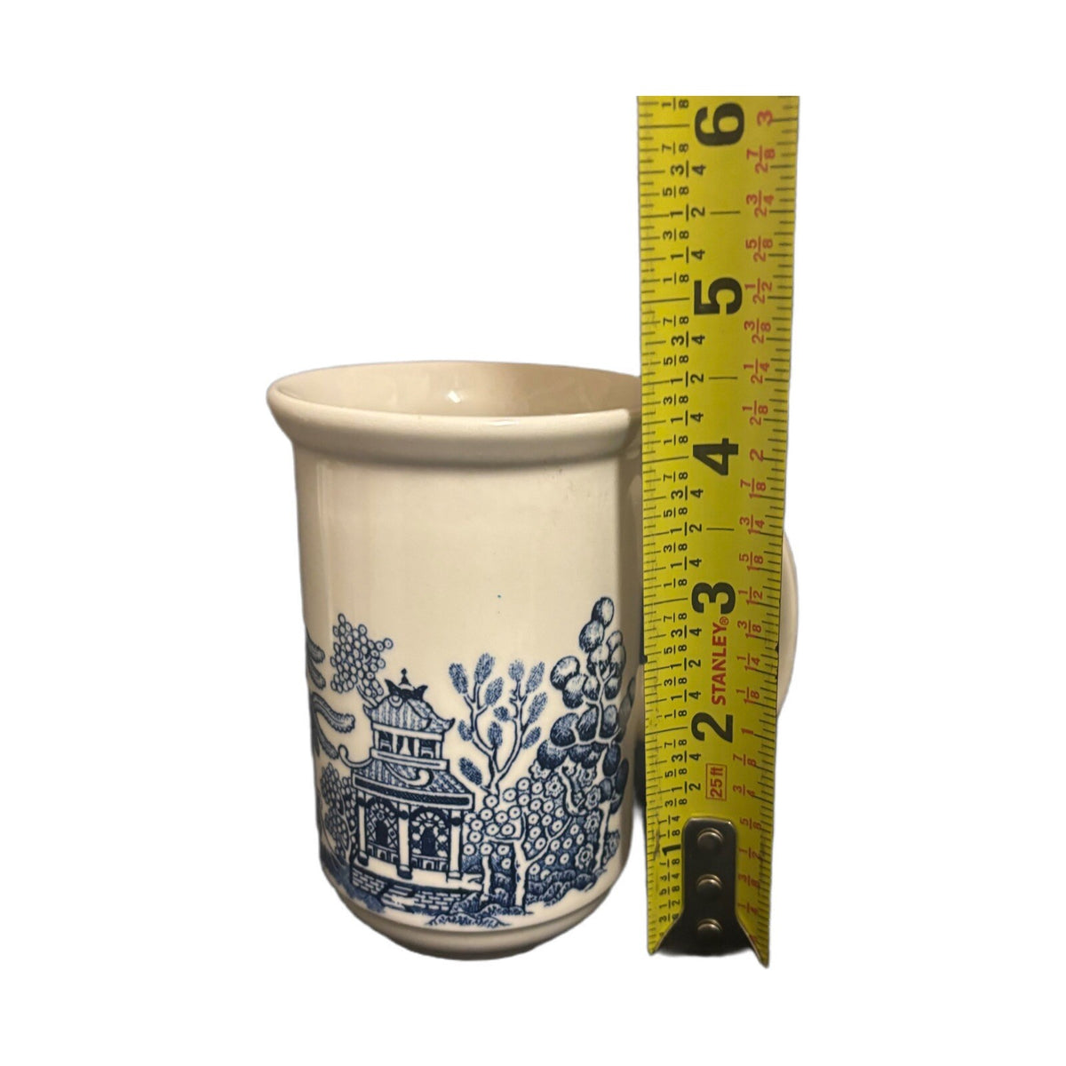 Churchill Blue Willow 3-MugS Georgian Shape 8 oz Ceramic Coffee Tea Cup England