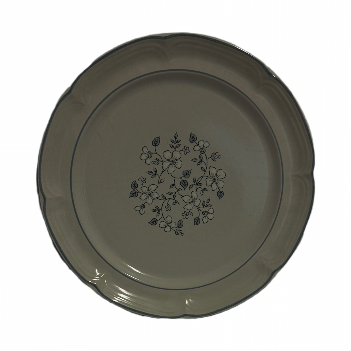 Covington Avondale Blue Floral Stoneware Chop Plate Serving Platter Japan 12”