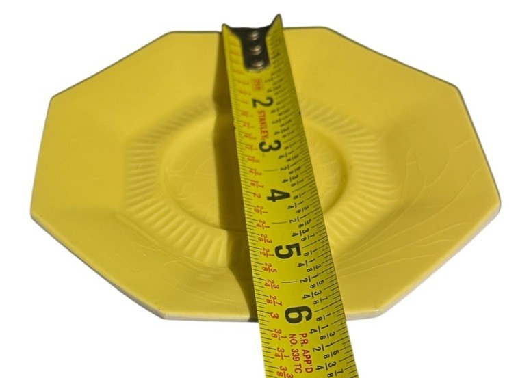 Independence Ironstone Castleton Yellow Saucers Set 6 Octagonal Japan