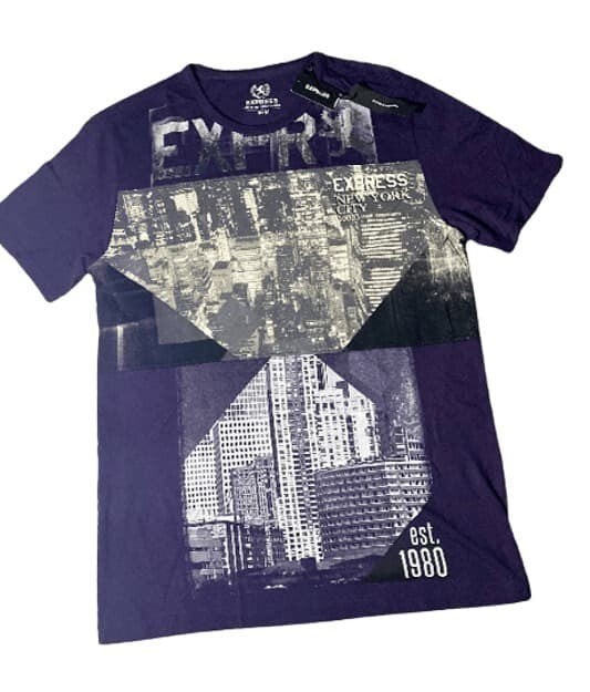 T-Shirt Express New York City Black Crew Neck Men