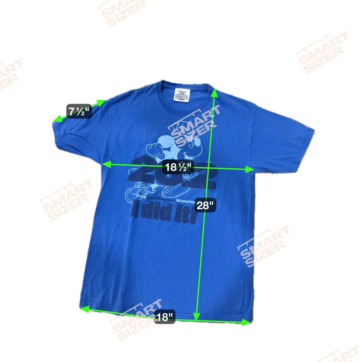 Disney 2009 Marathon T-Shirt Mickey 26.2 I Did It Wide World of Sports Champions