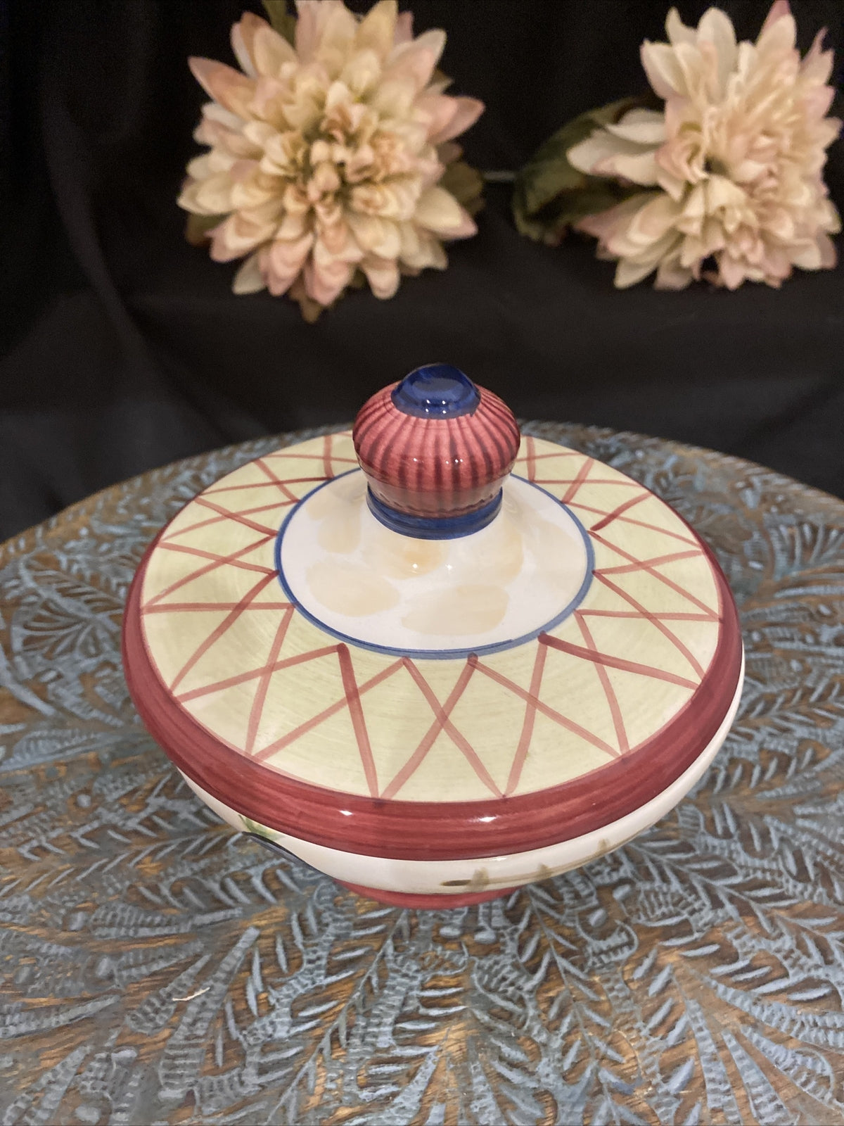 YOUNGS Heartfelt Kitchen Creations 3 PIECE Sugar Bowl with Lid & Creamer Rooster