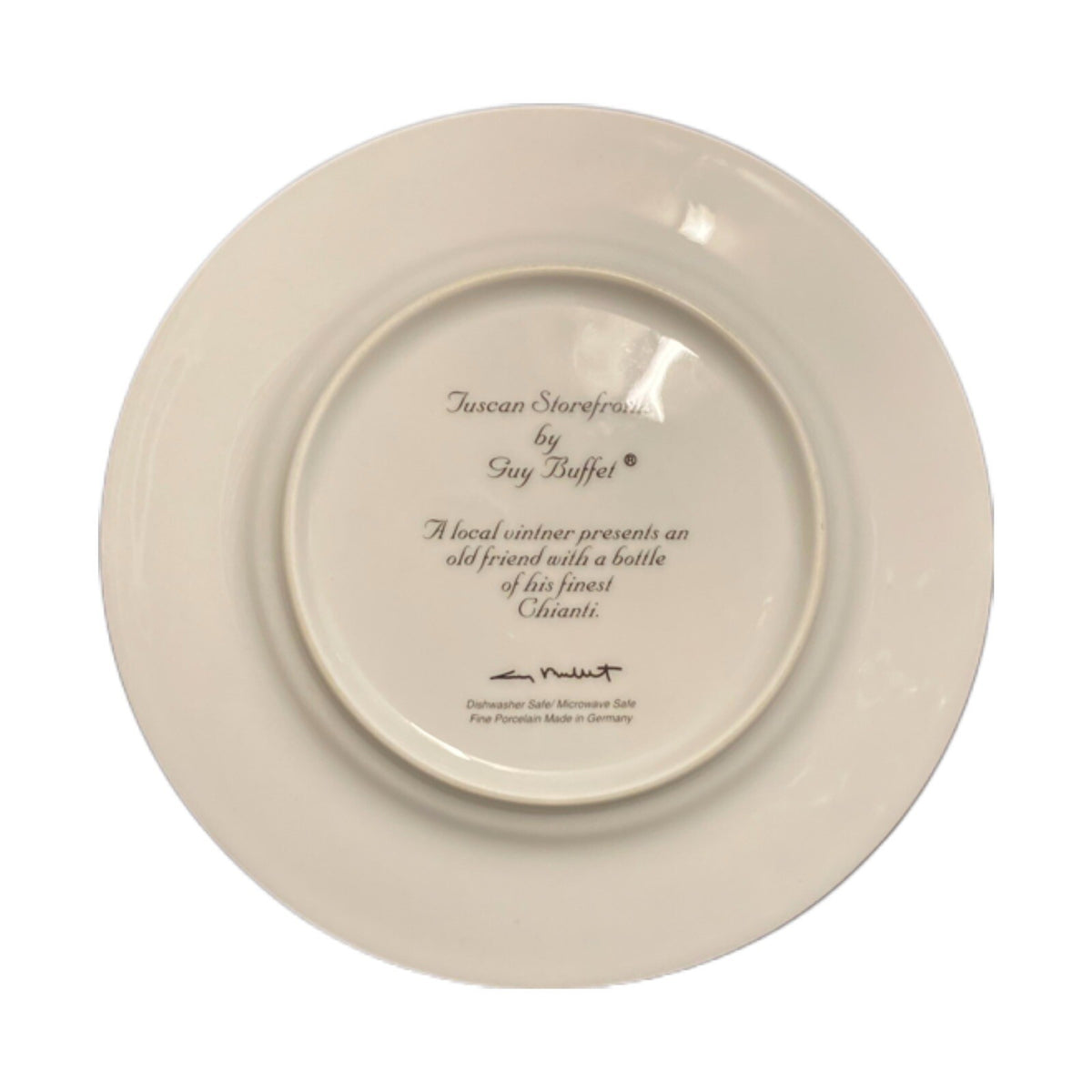 GUY Buffet TUSCAN STOREFRONTS 6 Salad Dessert Plates Porcelain Germany 8" D