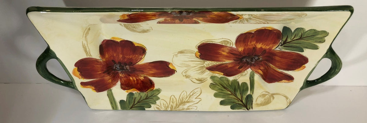 Rare Maxcera "Poppy Garden" Hand-Painted Ceramic Collection