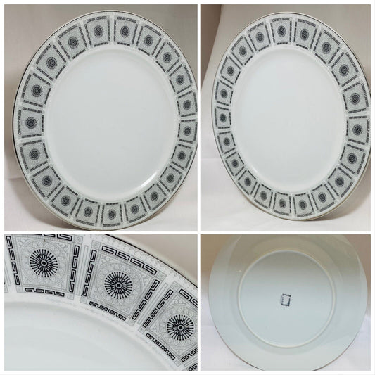 Vintage & Rare Norleans "APOLLO" Fine China Geometric Design Dinner Plate 101/2"