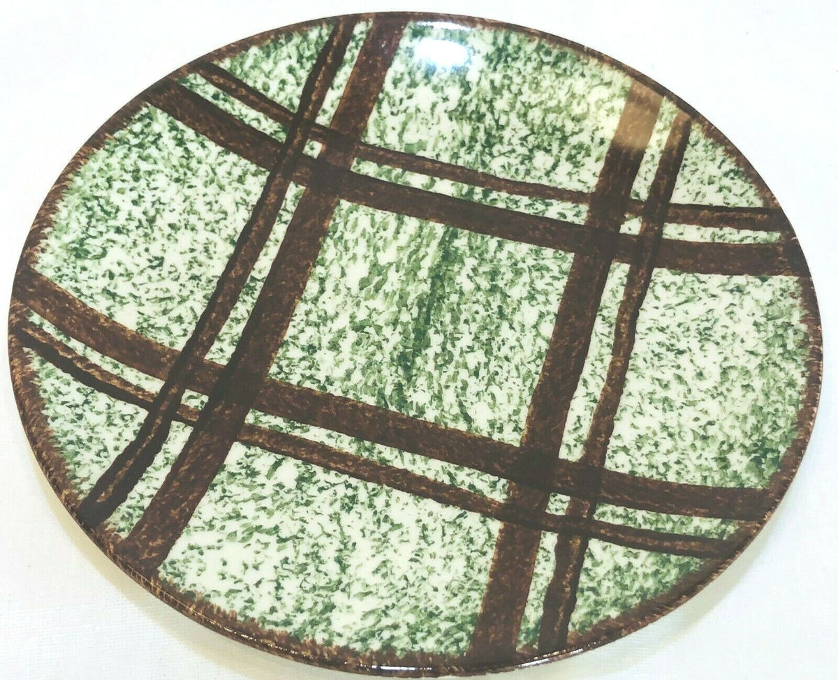 Blue Ridge RUSTIC PLAID Southern Pottery Hand Painted Dinnerware Collection USA
