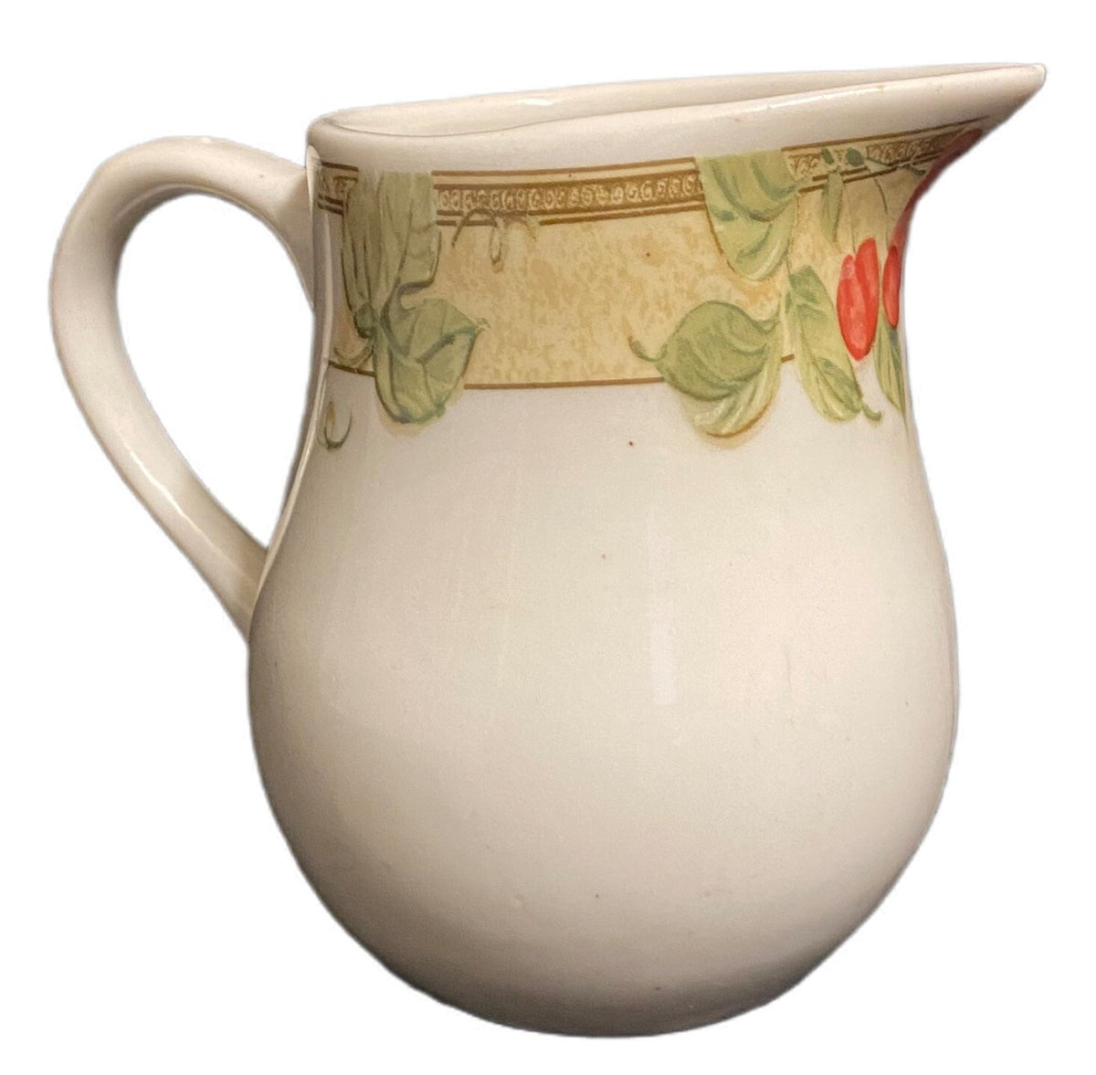 Gibson Designs FRUIT GROVE Creamer Cherries Grapes White & Fruits