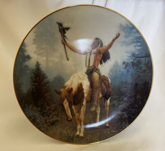 Deliverance Mystic Warriors Chuck Ren Native American Hamilton Collection c1992