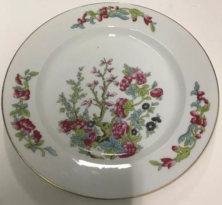 Vntg MZ ALTROHLAU CMR 6 Dinner Plates Czechoslovakia Porcelain Floral Gold Trim