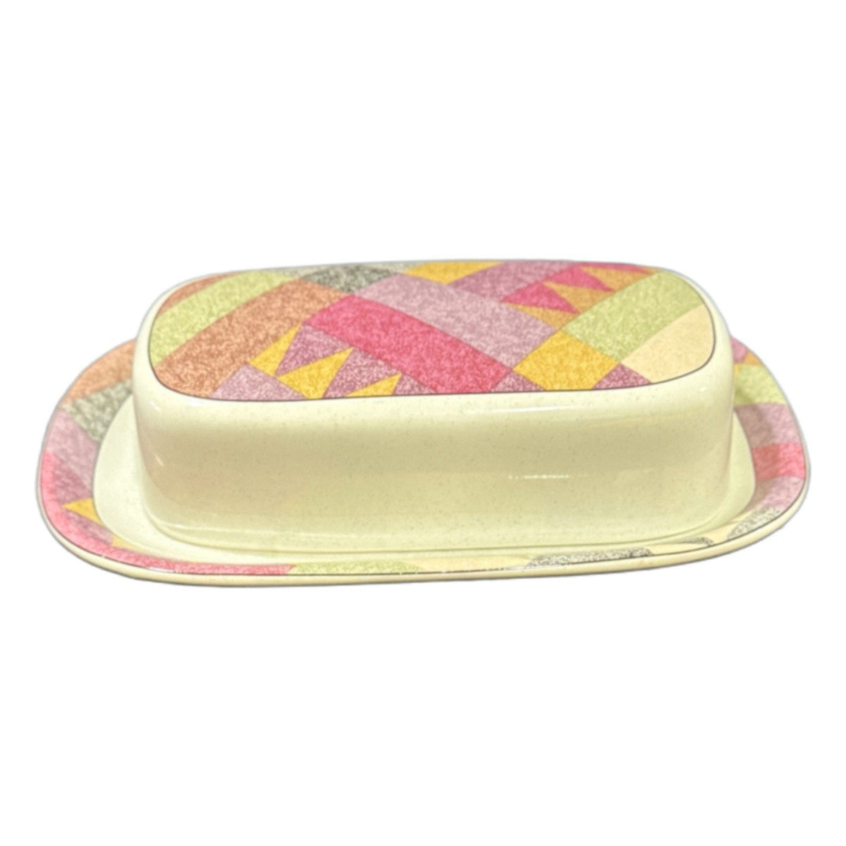 Studio Nova Y2216 Butter Dish Set Colorful Palm Desert by Nancy Green