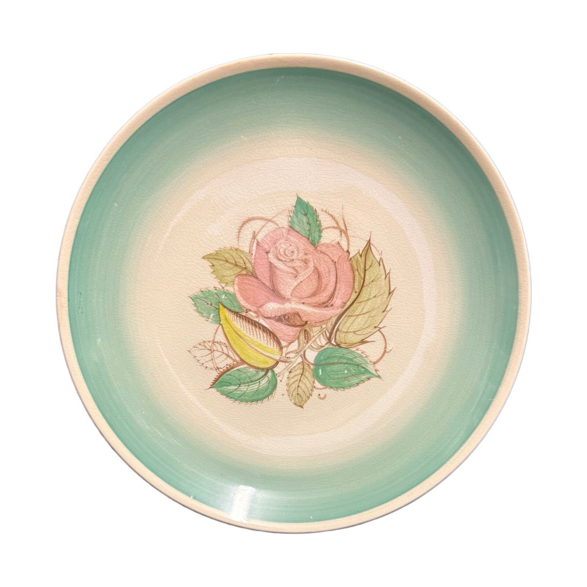 Antique A Susie Cooper Production Plate Crown Works Burslem England Rose