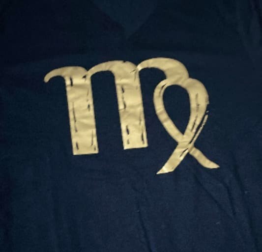 T-SHIRT Zodiac Virgo Black and Golden Size MD. Men