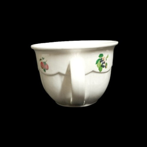 Gibson Designs FRUIT ORCHARD 4-Cups 10 oz Fruit On Rim Coffee Tea White