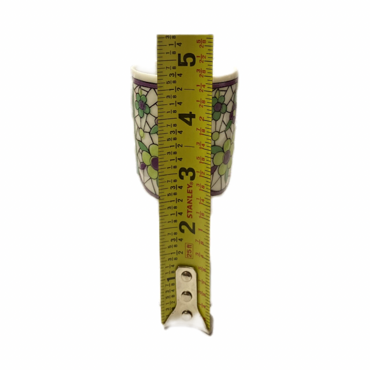 Set of 5 Vintage Da Vinci Pedestal Demitasse Mugs 2262 4 oz Green Purple Floral