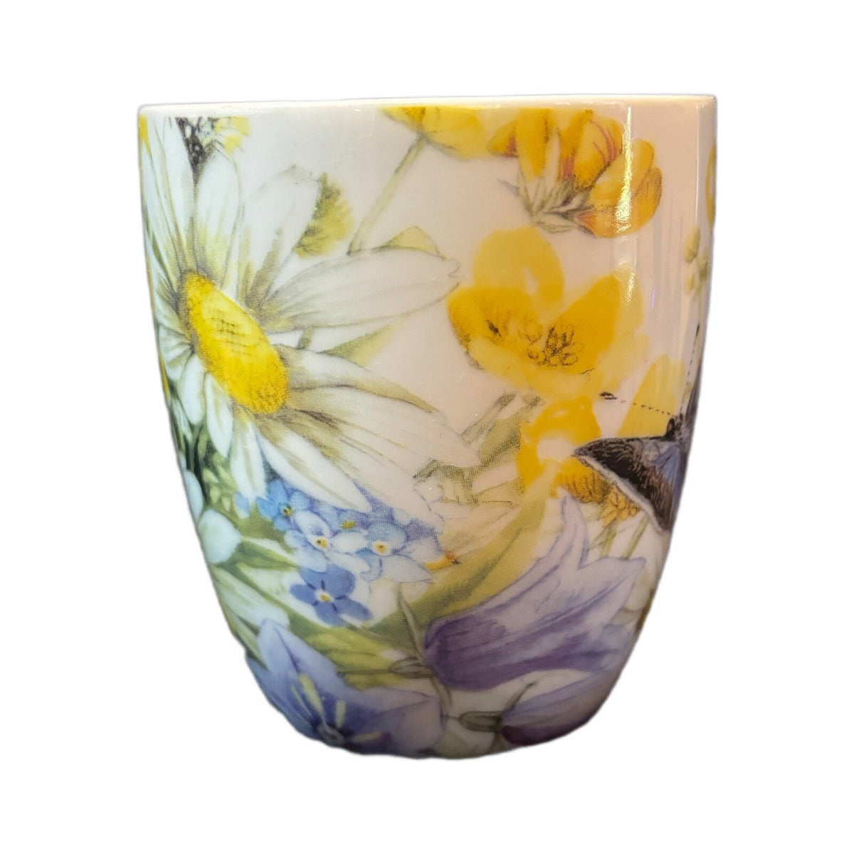 MARJOLEIN BASTIN Hallmark Mug Butterfly Flowers Lady Bug Ceramic Coffee Tea Cup