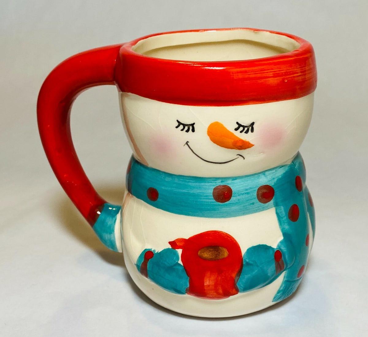 BAY ISLAND Snowman Ceramic Coffee Mug / Cup