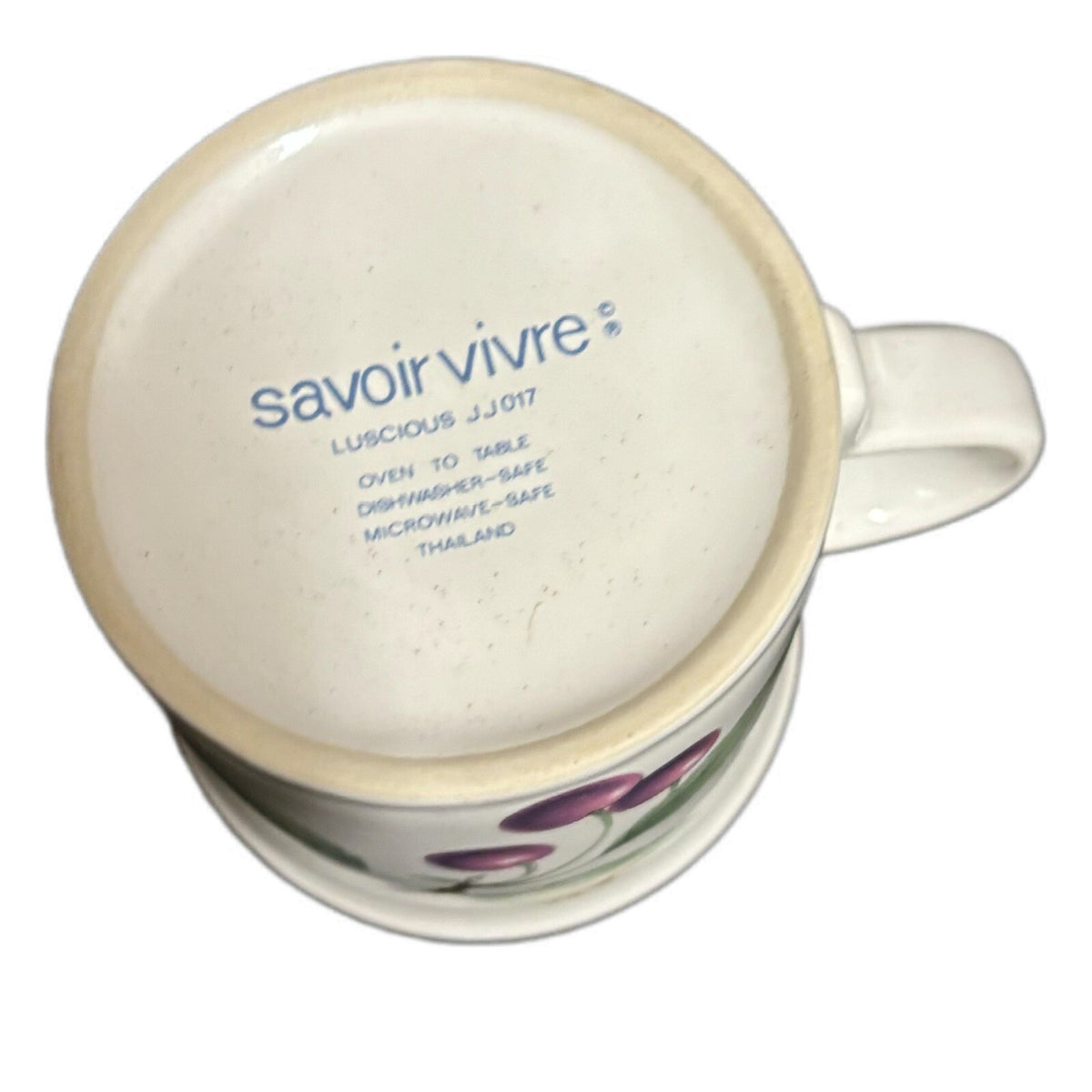 Savoir Vivre LUSCIOUS 4-Cups 4-Saucers Japan JJ017 Oven To Table Coffee Tea