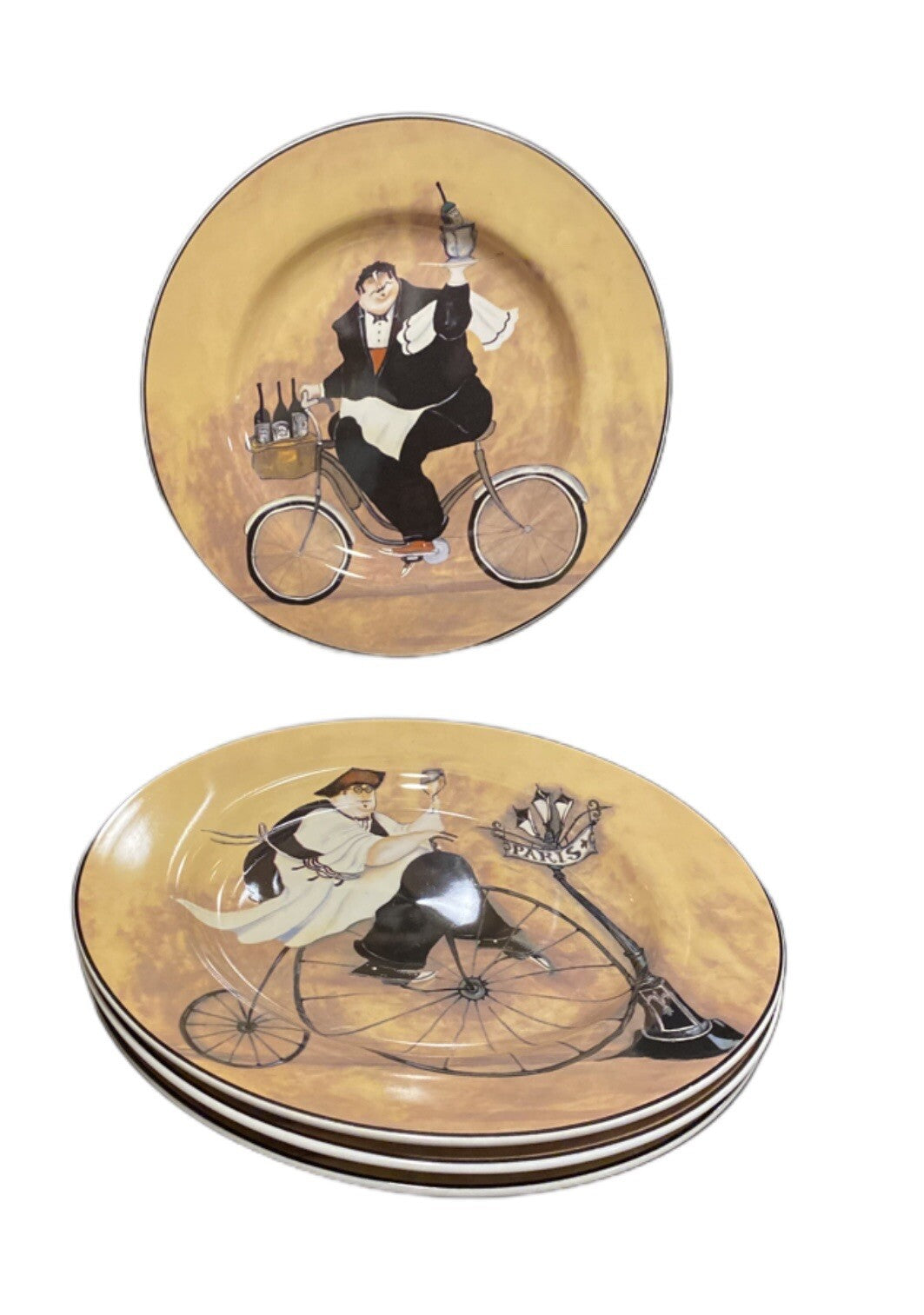 Sakura CHEFS TO GO 4 Salad Plates JENNIFER GARAND Stoneware Dessert Dinnerware