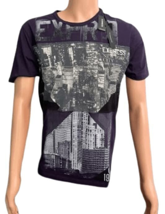 T-Shirt Express New York City Black Crew Neck Men