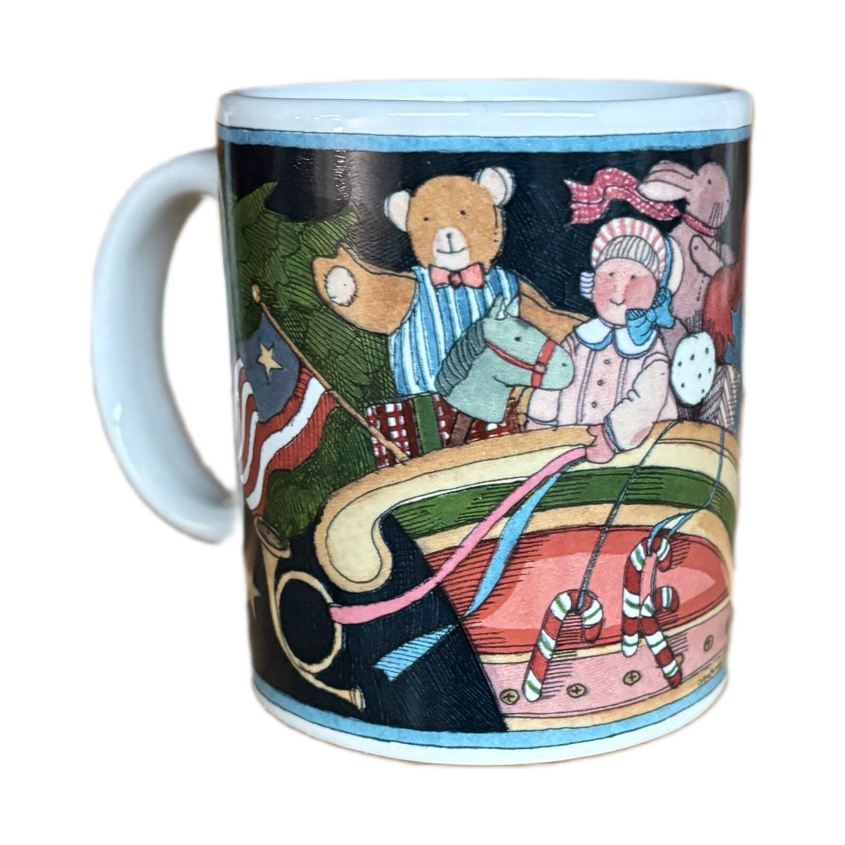 SUSAN WINGET 2-Mugs Certified Int’l Winter Coffee Tea Ceramic Holiday Cups