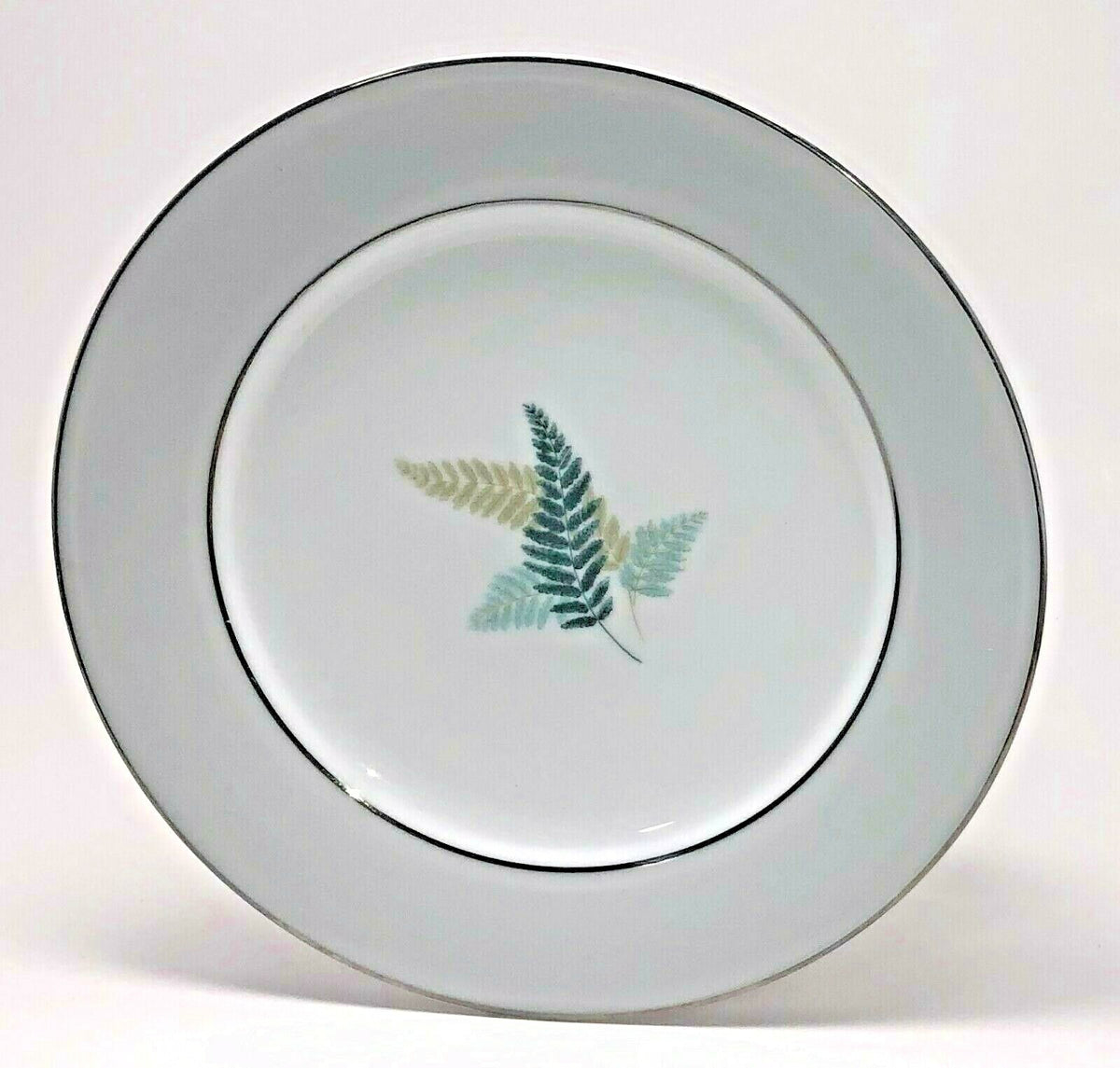 Vintage China Noritake "FERNWOOD" Japan Dinnerware Collection 5444 Platinum Band