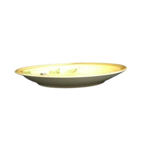 Gibson Roman Olive 4 Salad Plates 7.25” Hand Painted Yellow Olive Branch
