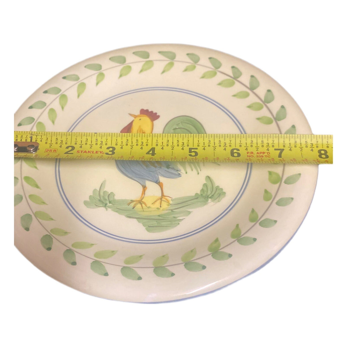 World Market Rooster Salad/ Dessert Plates Set of 7 Ceramic Farmhouse 7¾”D