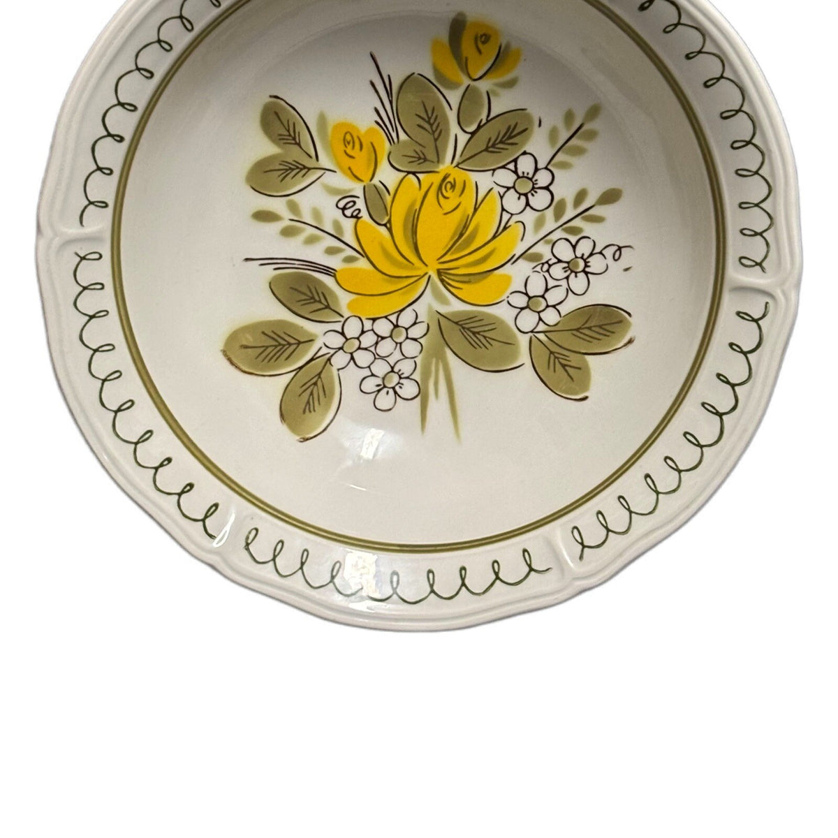 Mikasa Serving Bowl PLYMOUTH ROSE Round Terra Stone 7130 Japan Floral Oven Proof
