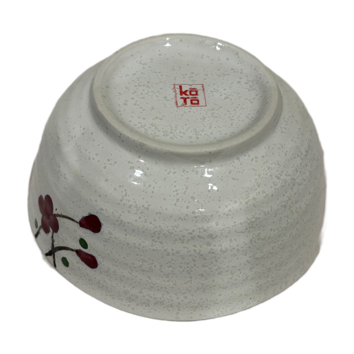 Vintage KoTo 7-Small Bowls Rice Noodle Fruit Cup Ceramic Japan Red Blossom
