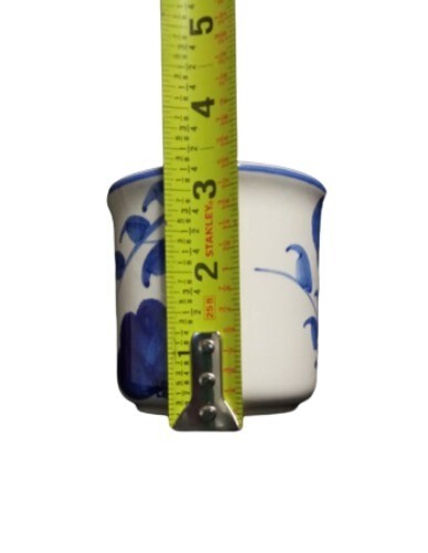 Gibson Designs LARKSPUR Cup & Saucer French Country Blue Flower 8 Oz Ceramic Set