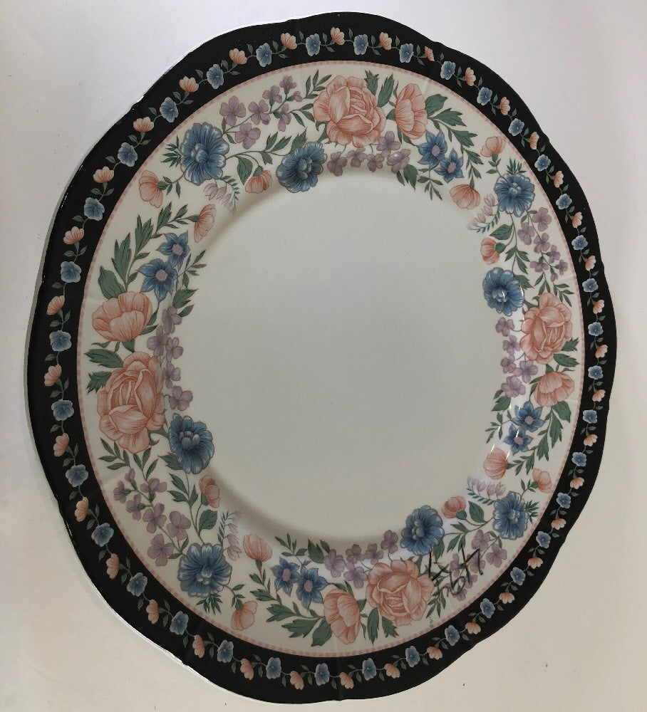 Sango ELIZABETH GRAY Chop Plate/Claremore  Collection 8104 Korea Oven Safe