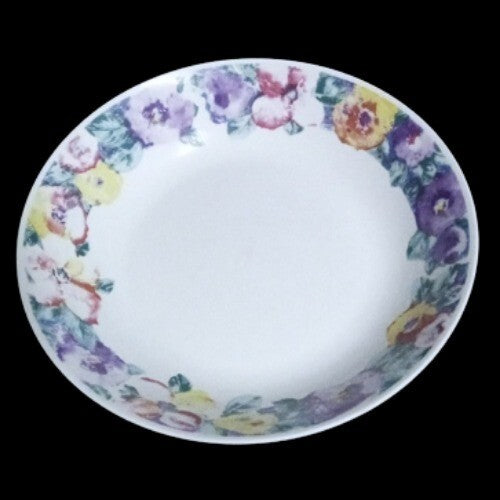 Gibson Designs ROMANCE 3-Coupe Soup Bowls 7 ½”D Ceramic Floral Dinnerware Dish