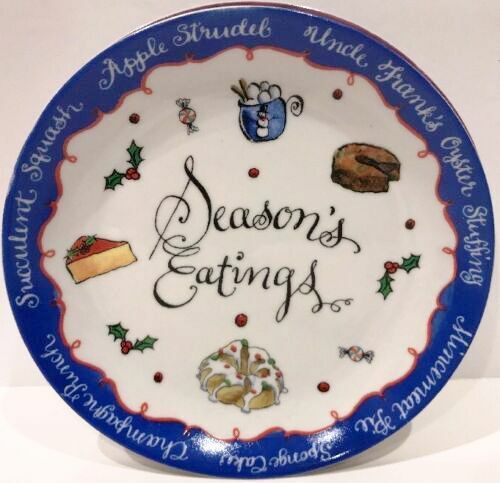 JILL SEALE 4 Dessert Plates Season's Eatings Collection Boston Warehouse 2004