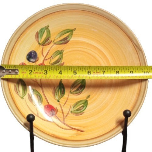 Gibson ROMAN OLIVE 6 Dinner Plates 10 1/8” Hand Painted Yellow Olive Design