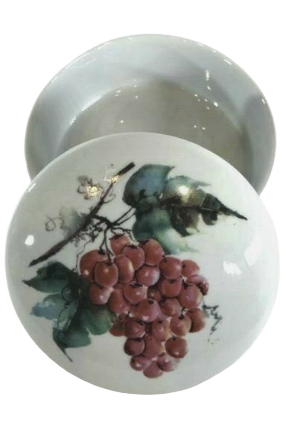 "GOURMET VILLAGE"  Wine Country Ceramic Brie Baker Cheese Dish with Lid 5" D