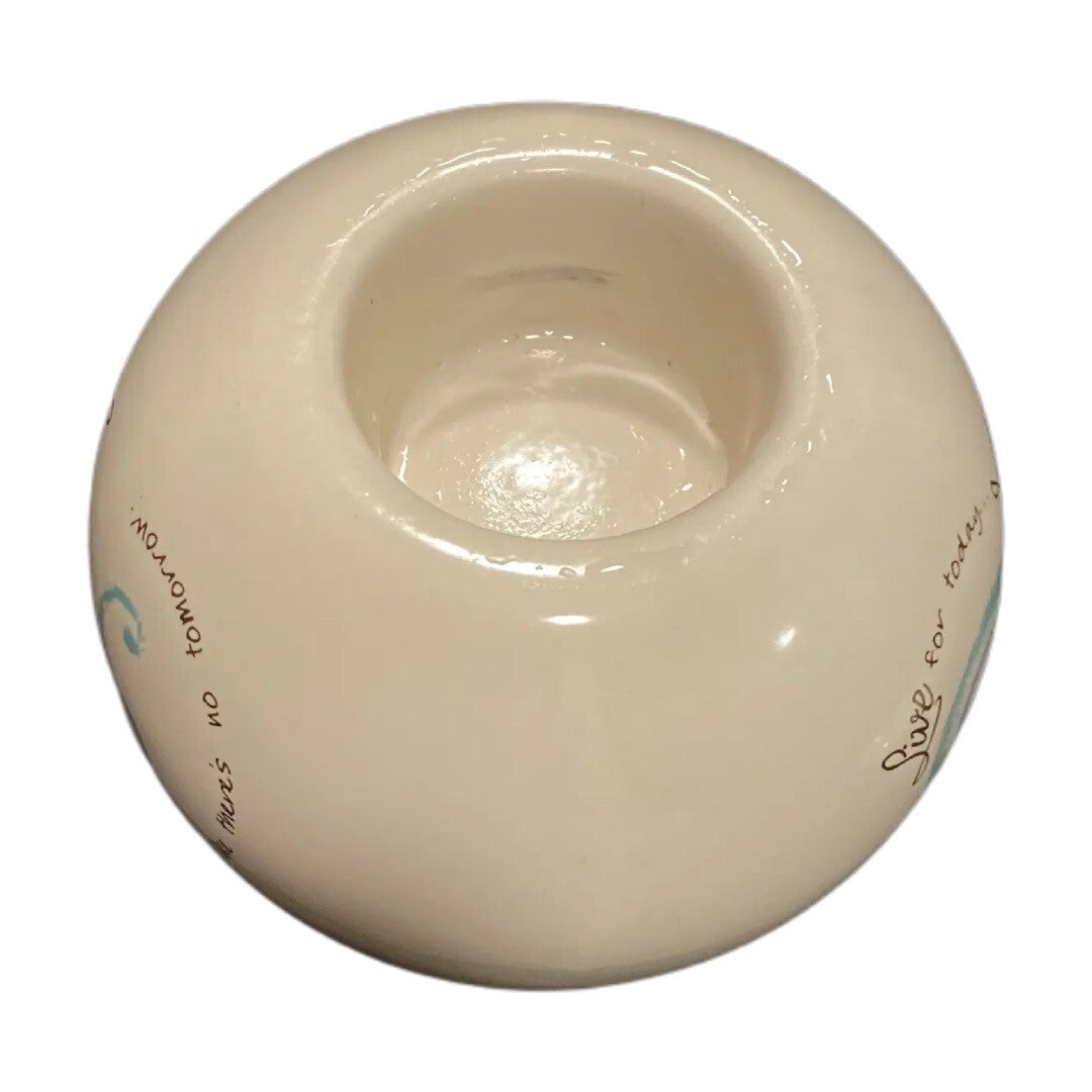 LIFE IS A CIRCLE CARSON Round Tealight Candle Holder & Lid  LIVE LAUGH LOVE-