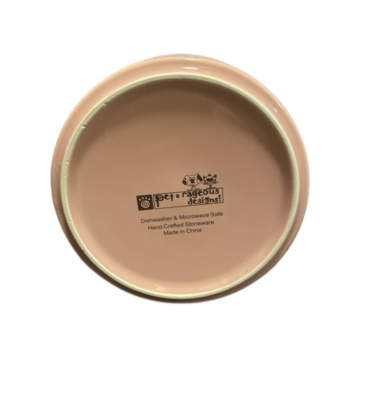 MEOW Cat Kitten Bowl PetRageous Designs Food Water Pink Handcrafted Pet Dish