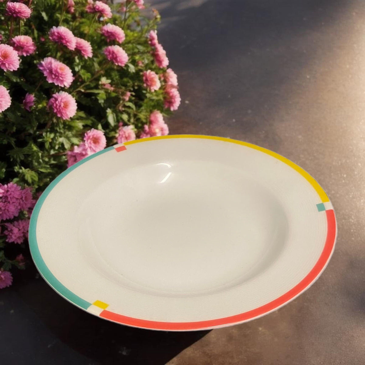 Mikasa COLOR CHART 7 Rim Soup Bowls Fine China #L5547 Pasta Dish Japan Porcelain