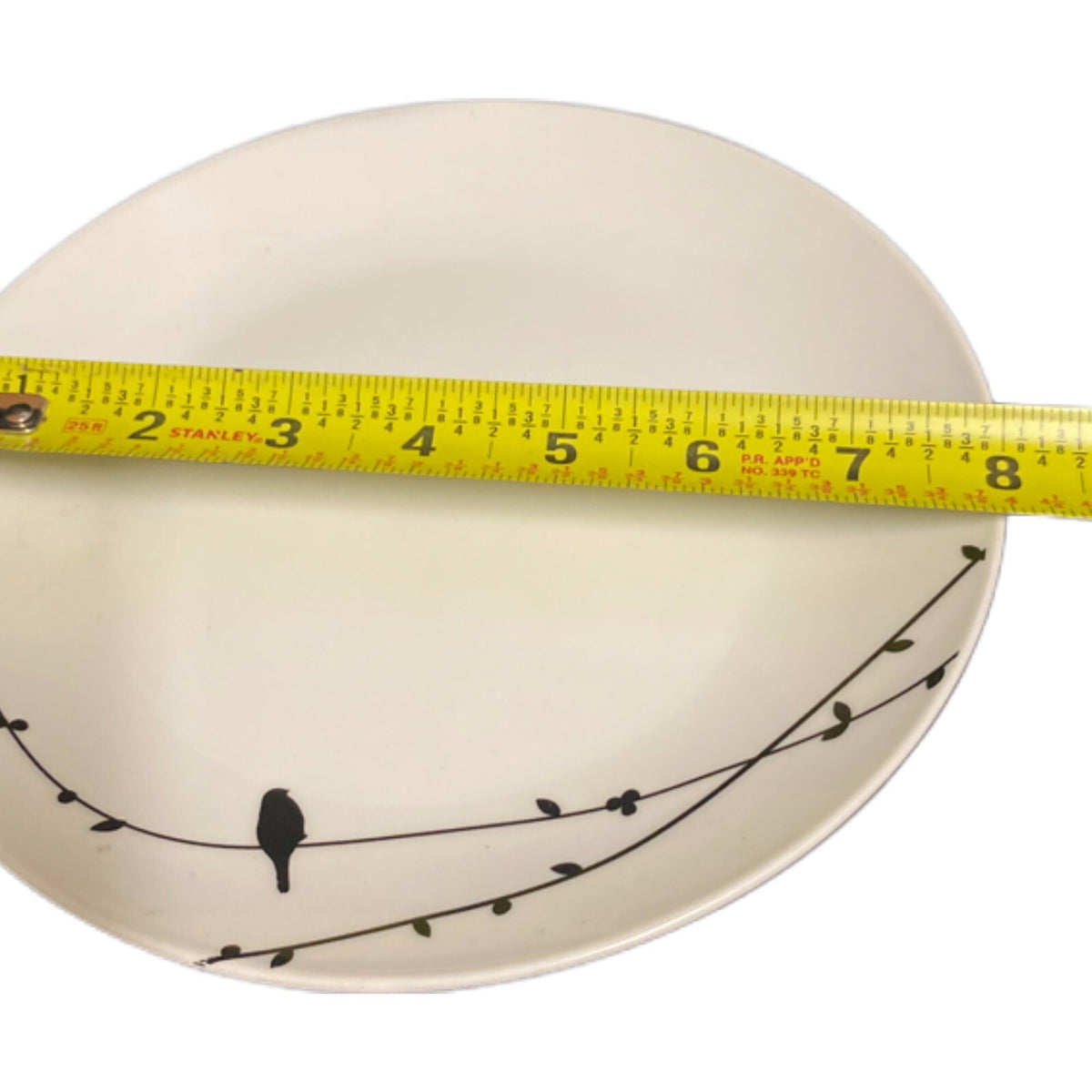 Storehouse Black Bird Vine Salad Plates Set of 3 White Stoneware Australia 8.25"