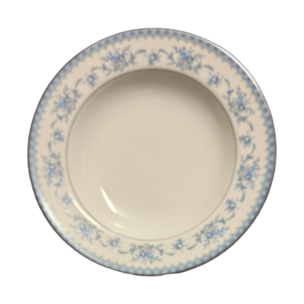 Sango Japan CAHILL 334 Diplomat Set of 2 Rim Soup Bowls Blue Floral Vintage